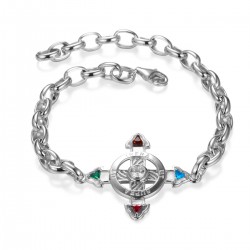 Schutzkreuz 30mm Silber 925 als Armband