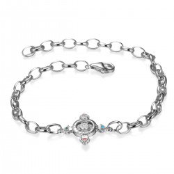 Schutzkreuz 18mm Silber 925 mit Energiekreis als Armband