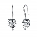 Energie-Schutz-Ohrringe Delphin in 925 Silber