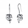 Energie-Schutz-Ohrringe Delphin in 925 Silber