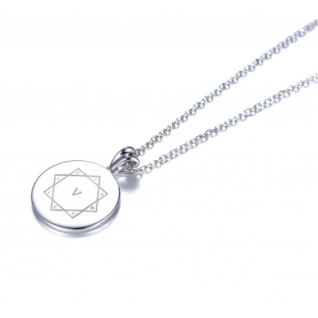 Kraft-Amulett 18mm in Weißgold 585