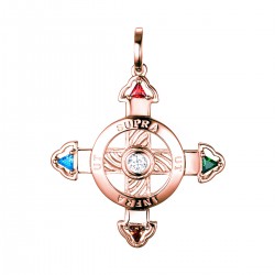 Schutzkreuz 585 Rotgold in 30 mm NEU