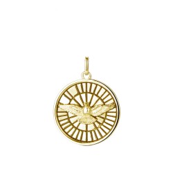 Schutzamulett "Taube des Heiligen Geistes" 14K Gelbgold