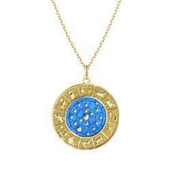 Schutzamulett "Sonnenuhr" 14K Gelbgold