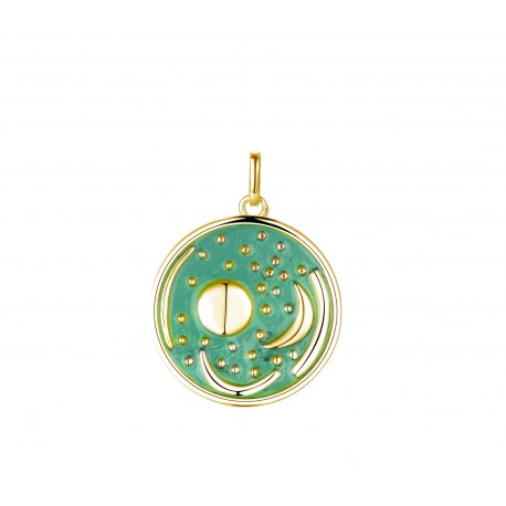 Schutzamulett "Nebra Himmelscheibe" 14K Gelbgold