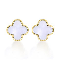 Schutzamulett "Glücksbringer" als Ohrstecker in 5 Farben 585 Gelbgold