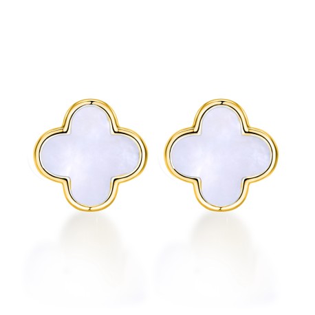 Schutzamulett "Glücksbringer" als Ohrstecker in 5 Farben 585 Gelbgold