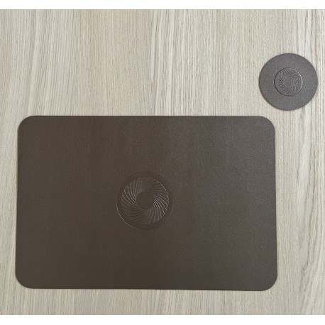 Telleruntersetzer mit Tassenuntersetzer Tanzender Engel - Kunstleder