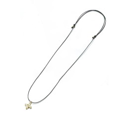 Schutzkreuz als Halskette in 11mm 925 Silber vergoldet