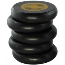 Energiestein aus Basalt mit Energiekreis in Gold