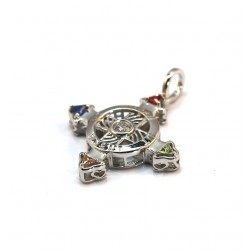 Schutzkreuz 3D Silber 925 Silber 30mm