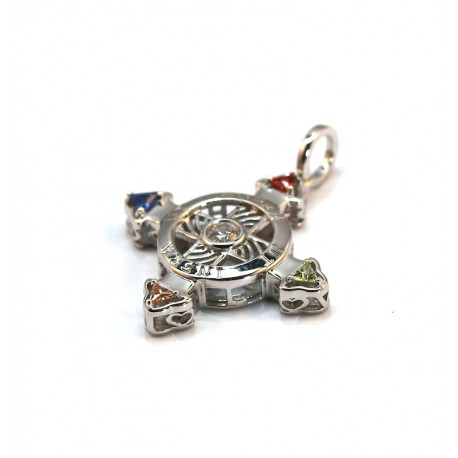 Schutzkreuz Silber 925 30mm 3D