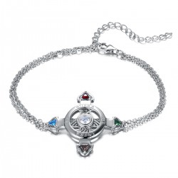 Schutzkreuz 30mm Silber 925 als Armband