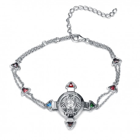 Schutzkreuz Silber 925 als Armband NEU Kette mit Steinen