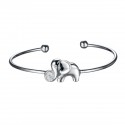 Energie-Schutz-Armreif Elefant in 925 Silber