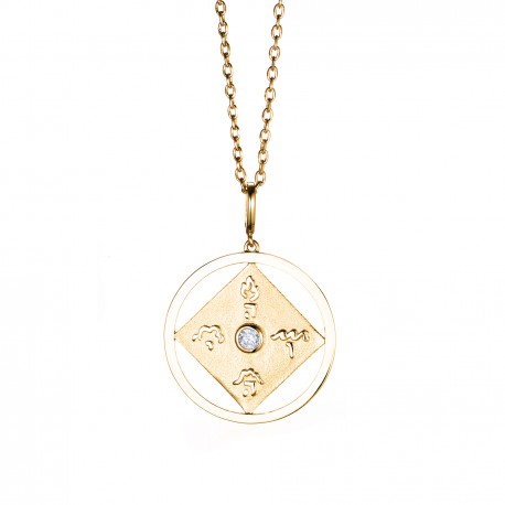 Energieanhänger "Universum" in 585 Gelbgold